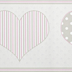 Jász-Iron Halvány rózsaszín szivecskés bordűr (5689-15)