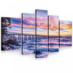 Consalnet Vászonkép, 5 darabos, Móló 170x100 cm méretben (C5-10514S4A)
