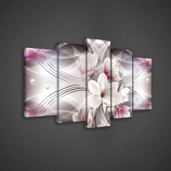 Consalnet Vászonkép 5 darabos, Magnólia 100x60 cm méretben (C5-2333S17)