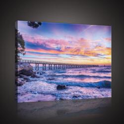 Consalnet Móló a naplementében, vászonkép, 60x40 cm méretben (C5-10514O4)