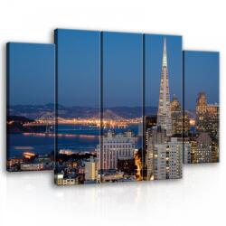 Consalnet Vászonkép, 5 darabos San Francisco 150x100 cm méretben (C5-11574S12)