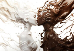 Consalnet Absztrakt csók poszter, fotótapéta, Vlies (416 x 254 cm) (C1-15548VEXXXL)