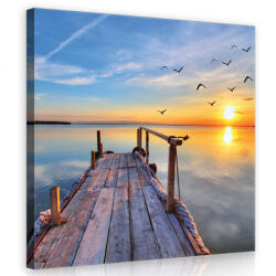 Consalnet Naplemente a mólónál, vászonkép 80x80 cm méretben (C5-11619O2)