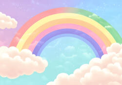 Consalnet Mesés szivárvány a felhők között poszter, fotótapéta, Vlies (416 x 254 cm) (C1-15530VEXXXL)