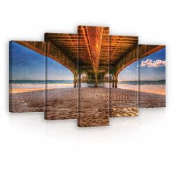 Consalnet Vászonkép 5 darabos, Tengerpart a híd alatt 100x60 cm méretben (C5-12560S17)
