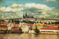 Dimex Vlies Fotótapéta - Retro Prague Postcard - 375x250 cm (MS-5-2134)