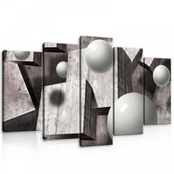 Consalnet Vászonkép 5 darabos, Idomok 3D-ben100x60 cm méretben (C5-10235S17)