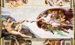 Consalnet Ádám teremtése poszter, fotótapéta (368 x 254 cm) (C1-1521V8)