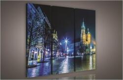 Consalnet Város az esti fényekben, 3 darabos vászonkép, 90x80 cm méretben (C5-518S6)