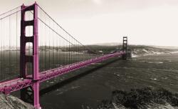 Consalnet Pink Golden Gate Bridge poszter, fotótapéta, Vlies (152, 5 x 104 cm) (C1-1196VEL)