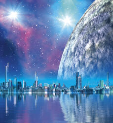 Dimex FUTURISTIC CITY fotótapéta, poszter, vlies alapanyag, 225x250 cm (MS-3-0186)