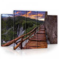 Consalnet Vászonkép, 5 darabos Híd a vízesések felett 150x100 cm méretben (C5-11765S12)