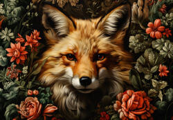 Consalnet Róka virágok között poszter, fotótapéta, Vlies (416 x 254 cm) (C1-15011VEXXXL)