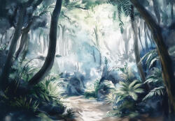 Consalnet Ösvény a misztikus erdőben poszter, fotótapéta, Vlies (150 x 105 cm) (C1-15584VX3)