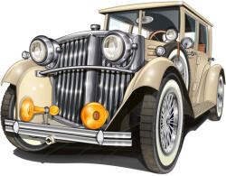 Dimex Vlies Fotótapéta - Retro Car in Beige - 375x250 cm (MS-5-2194)
