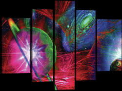 Consalnet Vászonkép, 5 darabos, Galaxis 170x100 cm méretben (C5-20276S4A)