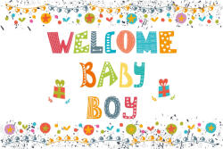 Dimex Vlies Fotótapéta - Boy Arrival Card - 375x250 cm (MS-5-1470)