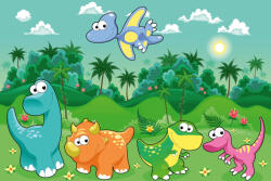 Dimex Vlies Fotótapéta - Dinosaurs in the forest - 375x250 cm (MS-5-1464)