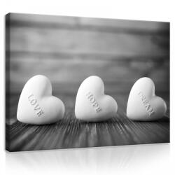 Consalnet Vászonkép, Feliratos szivek, 100x75 cm méretben (C5-11718O1)