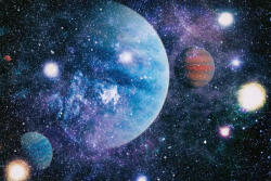 Dimex Vlies Fotótapéta - Planets in deep space - 375x250 cm (MS-5-2280)