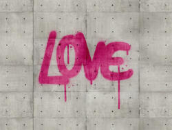 AS Fotótapéta, LOVE betonra festve, Prémium, 371x280 cm (AS-38265-1)