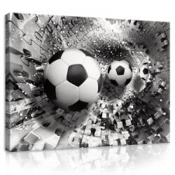 Consalnet Vászonkép, Focilabdák 3D, 100x75 cm méretben (C5-20110O1)