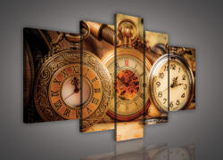 Consalnet Vászonkép, 5 darabos, Órák 170x100 cm méretben (C5-631S4A)