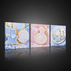 Consalnet Vászonkép 3 darabos, Babaváró, 3 db 25x25 cm méret (C5-10559S13)