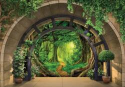 Consalnet Boltíven át kilátás az erdőre poszter, fotótapéta, Vlies (368 x 254 cm) (C1-14093V8)