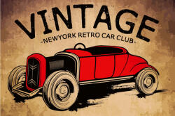 Dimex Vlies Fotótapéta - Vintage Car Poster - 375x250 cm (MS-5-2211)