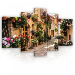 Consalnet Vászonkép, 5 darabos, Virágos utca 170x100 cm méretben (C5-20527S4A)