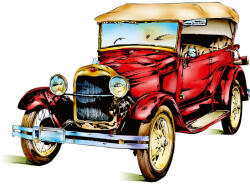 Dimex Vlies Fotótapéta - Old red car - 375x250 cm (MS-5-1995)