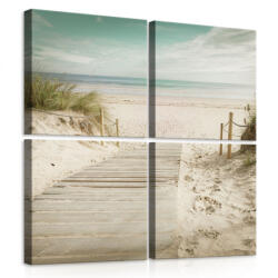 Consalnet Vászonkép 4 darabos, Út a tengerpartra 50x50 cm méretben (C5-11597S20)