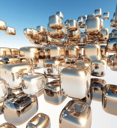 Dimex SILVER CUBES fotótapéta, poszter, vlies alapanyag, 225x250 cm (MS-3-0284)