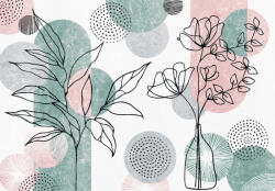 Consalnet Boho Art - Óriás levelek zöld-rózsaszín poszter, fotótapéta (520 x 318 cm) (C1-14525VEXXXXXL)