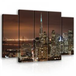 Consalnet Vászonkép, 5 darabos San Francisco 150x100 cm méretben (C5-11575S12)