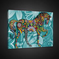 Consalnet Vászonkép, Színes ló, 80x60 cm méretben (C5-1975O6)