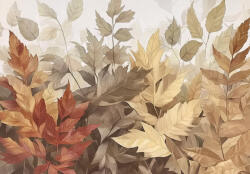 Consalnet Barna-vörös felötő levelek poszter, fotótapéta, Vlies (250 x 175 cm) (C1-15618VX5)