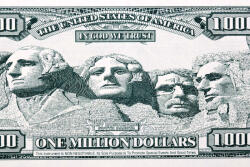 Dimex Vlies Fotótapéta - Mount Rashmore on a Banknote - 375x250 cm (MS-5-2949)