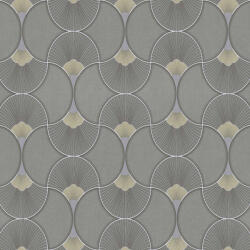 Sintra Szürke-fehérarany Art Deco mintás tapéta ( Evora 459331 ) (459331)