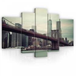 Consalnet Vászonkép, 5 darabos, Brooklyn Bridge 170x100 cm méretben (C5-11846S4A)