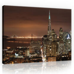 Consalnet Vászonkép, San Francisco éjszaka 80x60 cm méretben (C5-11575O6)