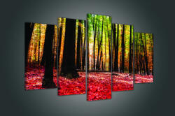 Consalnet Vászonkép 5 darabos, Őszi erdő 100x60 cm méretben (C5-499S17)