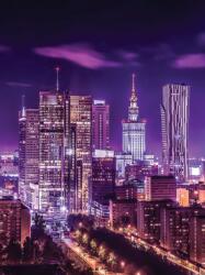 Consalnet Varsó éjszaka poszter, fotótapéta, Vlies (184x254 cm, álló) (C1-1170V4A)