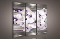 Consalnet Orchidea absztrakt, 3 darabos vászonkép, 90x80 cm méretben (C5-905S6)