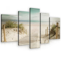 Consalnet Vászonkép, 5 darabos, Út a tengerpartra 170x100 cm méretben (C5-11597S4A)