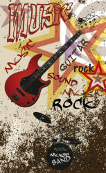 Dimex RED GUITAR fotótapéta, poszter, vlies alapanyag, 150x250 cm (MS-2-0324)