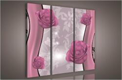 Consalnet Rózsa minta, 3 darabos vászonkép, 90x80 cm méretben (C5-933S6)