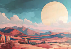 Consalnet Napos, dombos táj poszter, fotótapéta, Vlies (400 x 280 cm) (C1-15558VX8)