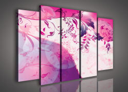 Consalnet Vászonkép, 5 darabos Levél minta 150x100 cm méretben (C5-274S12)